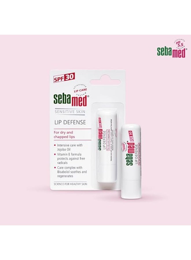 SebaMed Lip Defense Lip Balm With Spf 30 + Vit E | Regenerates Dry, Chapped Lips | Intensive Care With Vit E, Jojoba Oil & Chamomile |Clinically Tested | For Men & Women, 4.8 Gm, White - Image 4